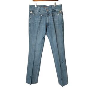 Boomboom Women's Sz 14W Mid Rise Y2K Bootcut Denim Jeans 70s Inspired